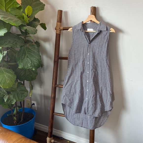 Onia Dresses & Skirts - Gingham Onia  button up shirt  dress.